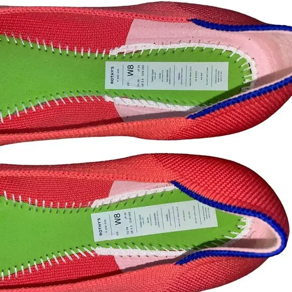 Rothy’s The Point Flats Flame‎ Slip On Ballet Flats Women’s Size 8 - Picture 4 of 6